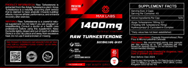 Max Strength - Turkesterone (1400mg) - Image 3